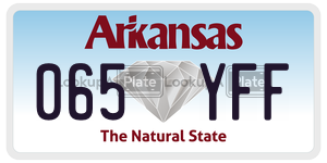 065YFF  license plate in AR