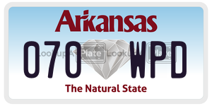 070WPD  license plate in AR