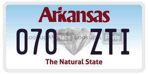070ZTI  license plate in AR