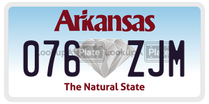 076ZJM  license plate in AR