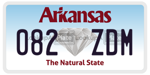 082ZDM  license plate in AR