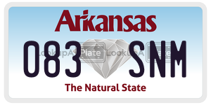 083SNM  license plate in AR