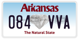 084VVA  license plate in AR