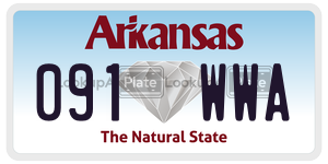 091WWA  license plate in AR