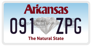 091ZPG  license plate in AR
