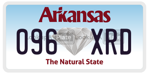 096XRD  license plate in AR