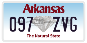 097ZVG  license plate in AR