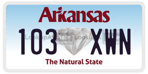 103XWN  license plate in AR