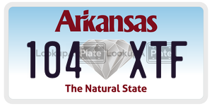 104XTF  license plate in AR