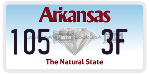 1053F  license plate in AR
