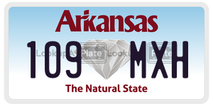 109MXH  license plate in AR