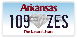 109ZES  license plate in AR