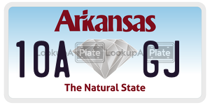 10AGJ  license plate in AR