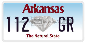 112GR  license plate in AR