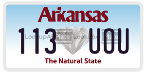 113UOU  license plate in AR