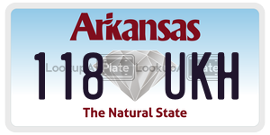 118UKH  license plate in AR