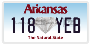 118YEB  license plate in AR