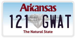 121GWAT  license plate in AR