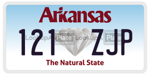 121ZJP  license plate in AR