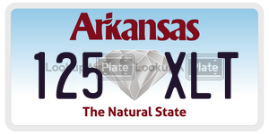 125XLT license plate in Arkansas