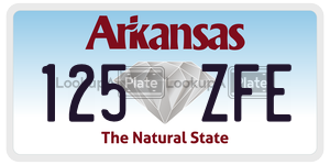 125ZFE  license plate in AR