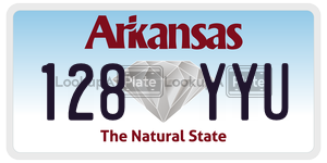 128YYU  license plate in AR