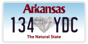 134YDC  license plate in AR