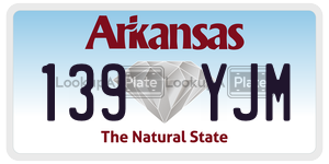 139YJM license plate in Arkansas