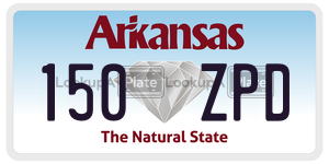 150ZPD  license plate in AR