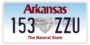 153ZZU  license plate in AR