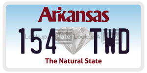 154TWD  license plate in AR