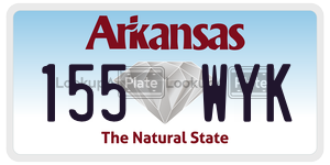 155WYK  license plate in AR