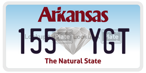 155YGT  license plate in AR