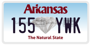 155YWK  license plate in AR