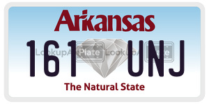 161UNJ  license plate in AR