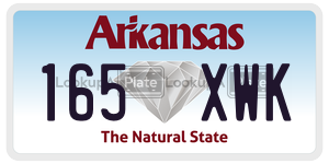 165XWK license plate in Arkansas