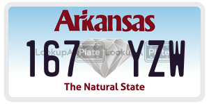 167YZW  license plate in AR