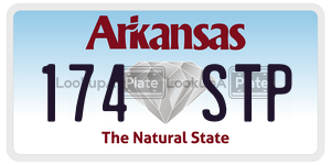 174STP  license plate in AR