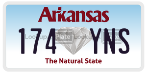 174YNS  license plate in AR