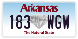 183WGW  license plate in AR
