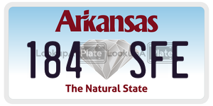 184SFE  license plate in AR