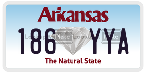 186YYA  license plate in AR