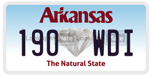 190WDI  license plate in AR