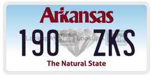 190ZKS  license plate in AR
