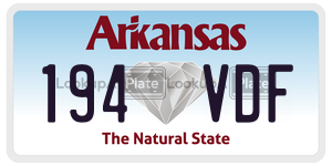 194VDF  license plate in AR