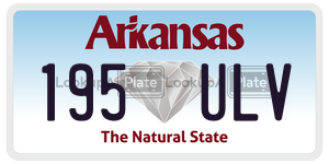 195ULV  license plate in AR