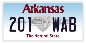 201WAB license plate in Arkansas