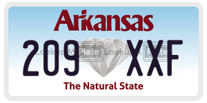 209XXF  license plate in AR