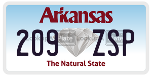 209ZSP  license plate in AR