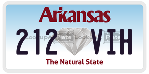 212VIH  license plate in AR